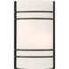 Artemis LED 8 inch Matte Black ADA Wall Sconce Wall Light in Opal